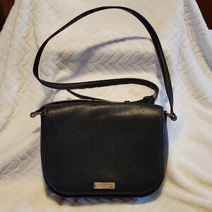Kate Spade Laurel Way Black Saffiano Leather Adjustable Crossbody Bag